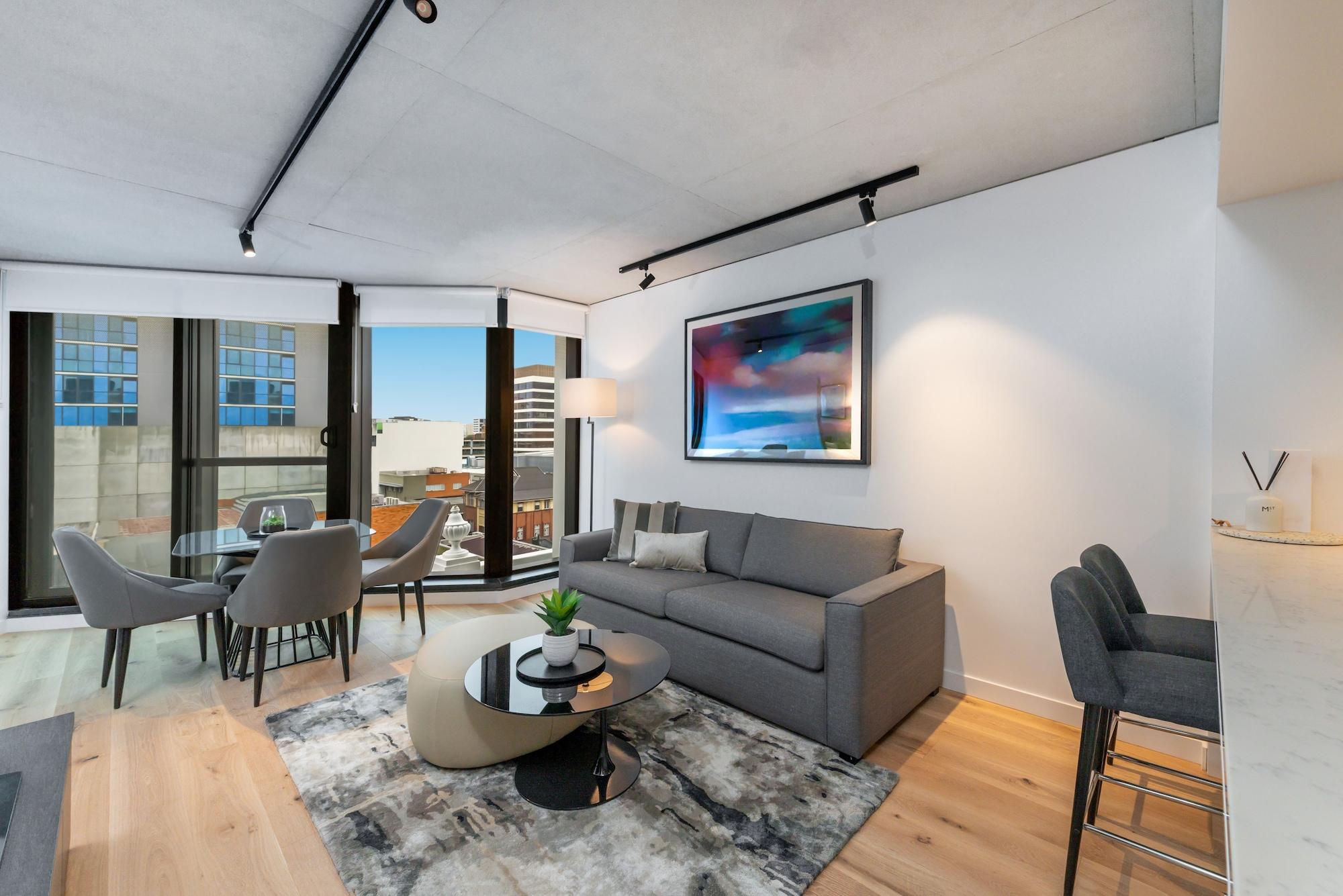 เอฟวี บริสเบน บาย เป็ปเปอร์ส Aparthotel ภายนอก รูปภาพ The interior of a typical apartment